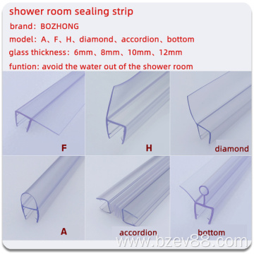 Shower Glass Door waterproof shower glass rubber seal